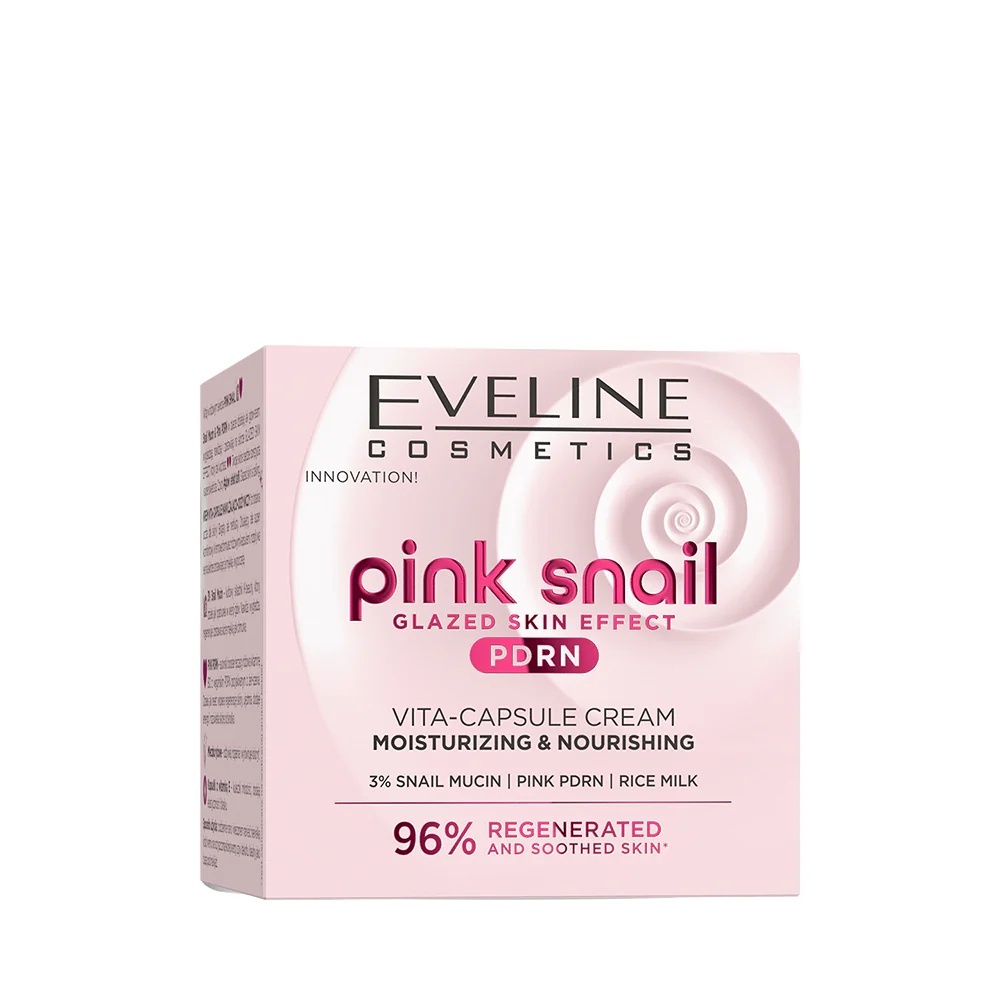 Crema Hidratanta si Nutritiva Eveline Cosmetics Pink Snail PDRN, 50ml