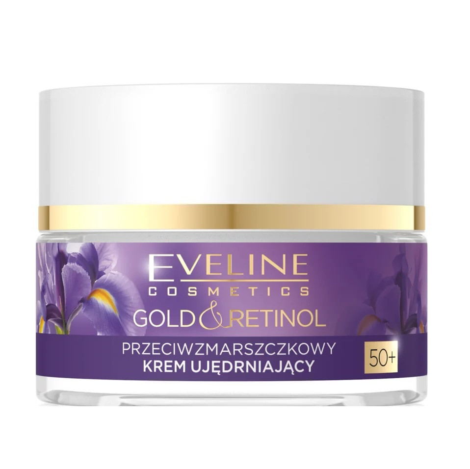 Cremă-lifting regenerantă cu efect de fermitate pentru față Eveline Cosmetics Gold And Retinol 50 +,