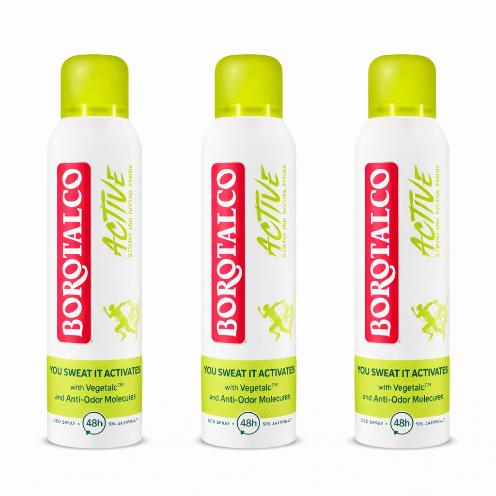 Deodorant Borotalco Active Citrus and Lime (Gramaj: 3 x 150 ml)