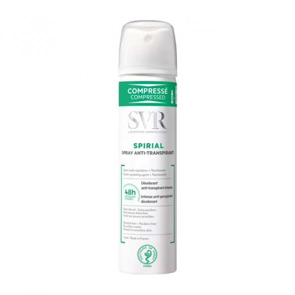 Deodorant spray antiperspirant pentru corp Spirial SVR Laboratoires (Concentratie: Deo Spray, Gramaj: 75 ml)