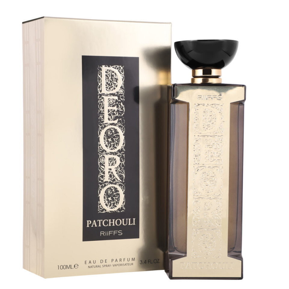 Deoro Patchouli Riiffs, Apa de Parfum, Barbati, 100ml (Concentratie: Apa de Parfum, Gramaj: 100 ml)