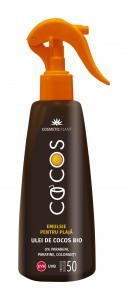Emulsie pentru plaja SPF 50 cu ulei de cocos Cosmetic Plant (Concentratie: Lotiune, Gramaj: 200 ml)
