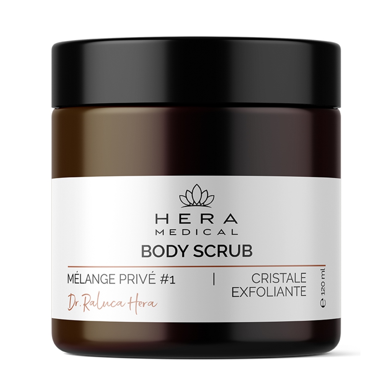 Exfoliant corporal cu cristale din saruri de Himalaya BODY SCRUB | MÉLANGE PRIVÉ #1, Hera Medical, 120 ml