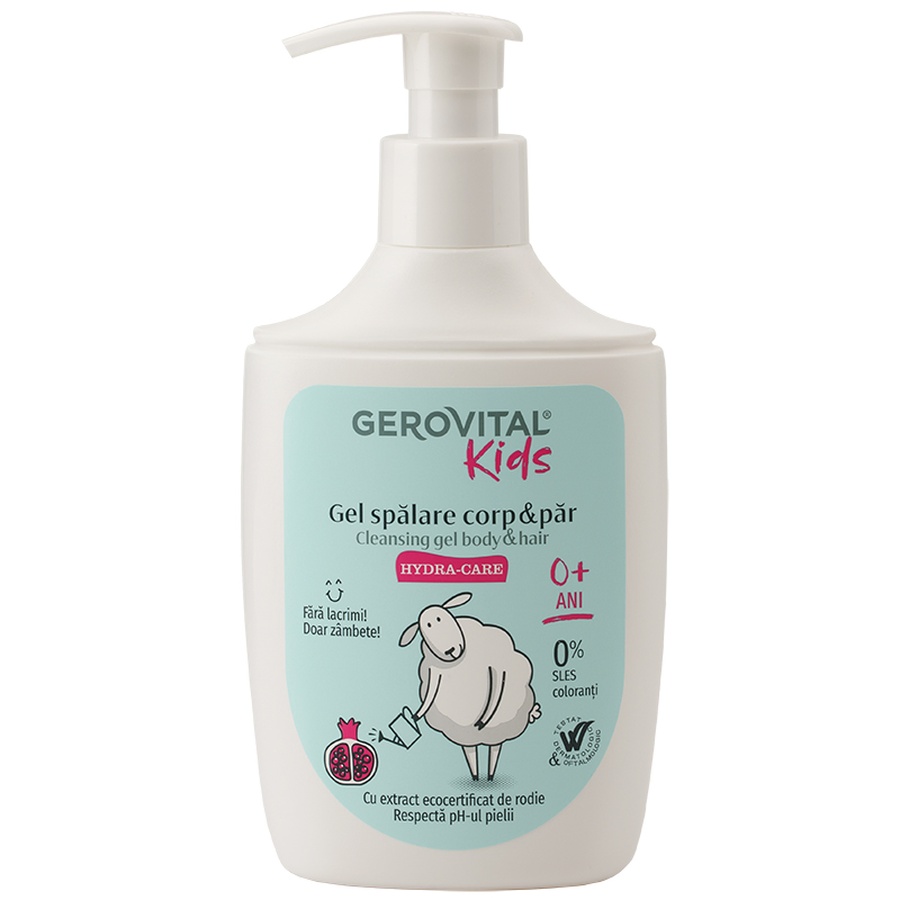 Gel de spălare corp și păr Hydra Care, Gerovital Kids, 300 ml