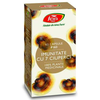 Imunitate cu 7 ciuperci Fares 63 capsule (Concentratie: 246 mg)