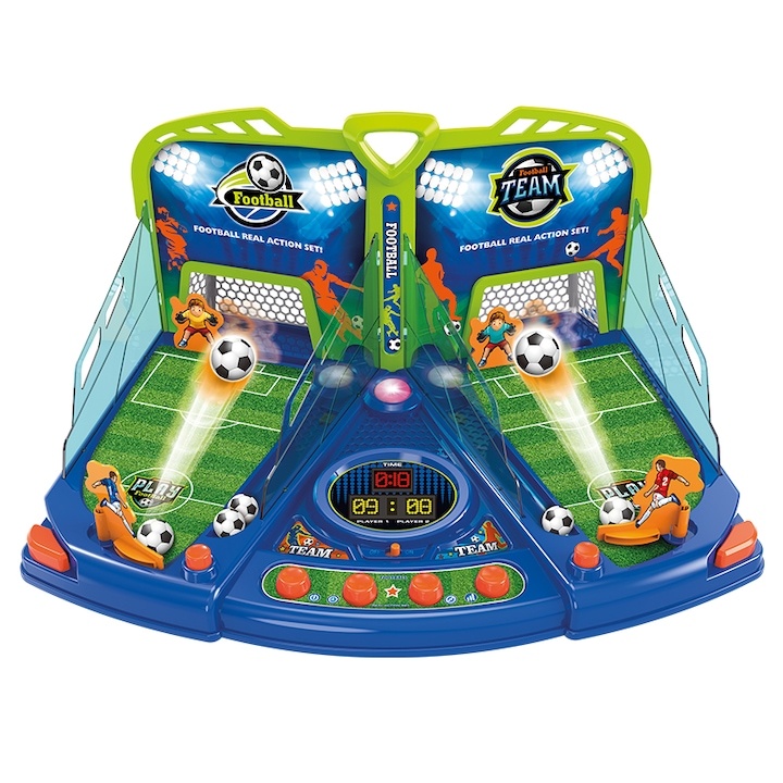 Joc de fotbal pentru 2 jucatori, set interactiv cu lansator de mingi