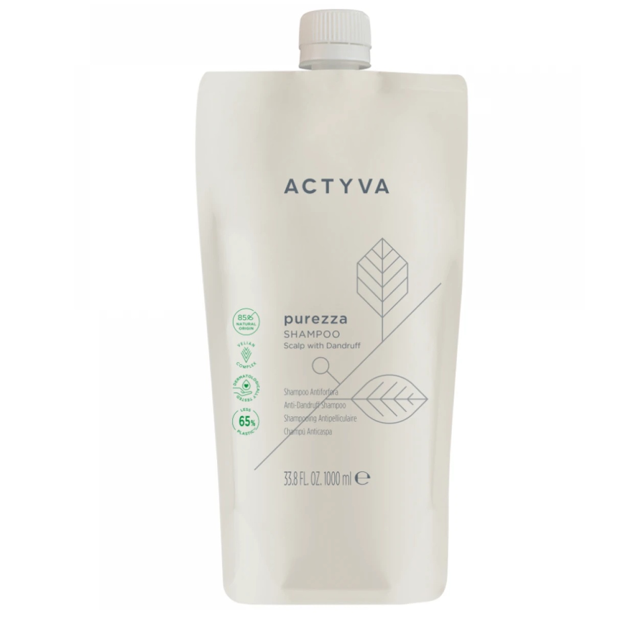 Sampon pentru purificare scalp Kemon Actyva Purezza (Concentratie: Sampon, Gramaj: 1000 ml Refill)