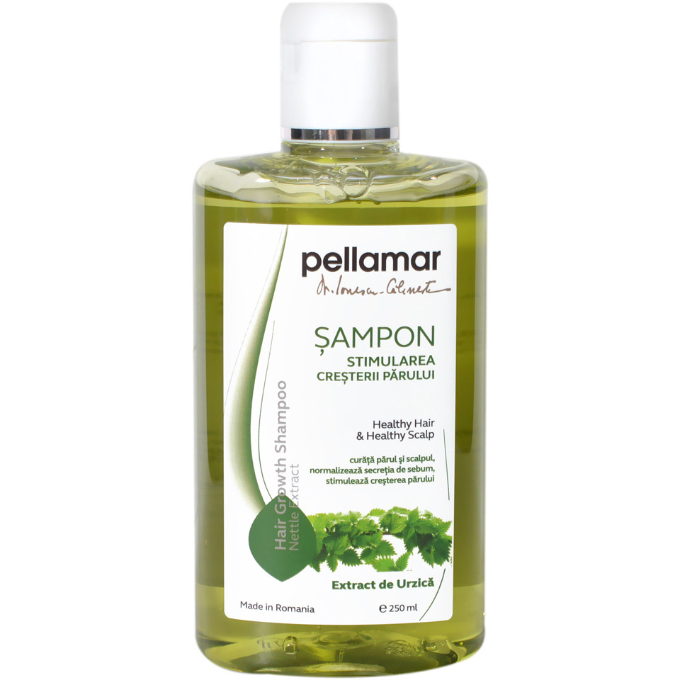 Sampon pentru stimularea cresterii parului cu extract de urzica Pellamar, 250 ml (Concentratie: Samp