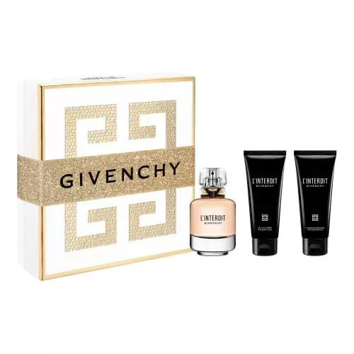 Set Cadou Givenchy L'Interdit, Femei, Apa de Parfum, 80 ml + Gel de dus 75 ml + Lotiune de Corp, 75 