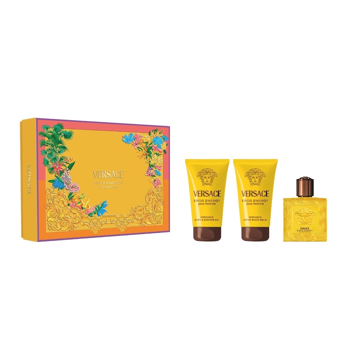 Set cadou Versace Eros Energy, Barbati Apa de Parfum, 50 ml + Gel de dus, 50 ml + After Shave Balsam 50ml