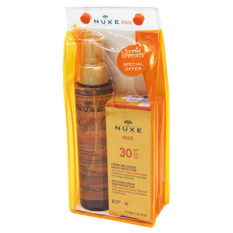 Set Nuxe Sun, Crema pentru fata SPF 30 + Crema pentru corp 150 ml (Concentratie: Crema)