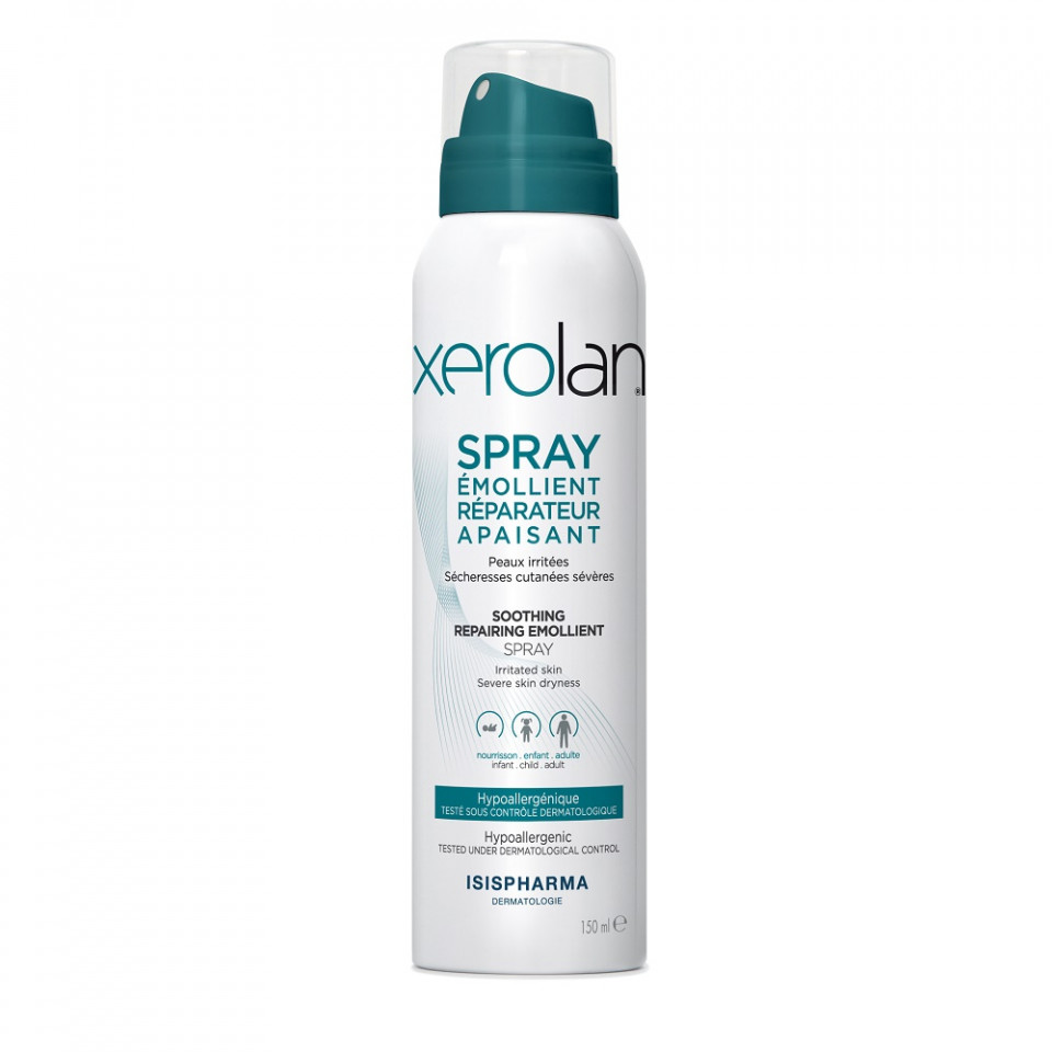 Spray emolient reparator pentru pielea fragila Isispharma Xerolan, 150 ml