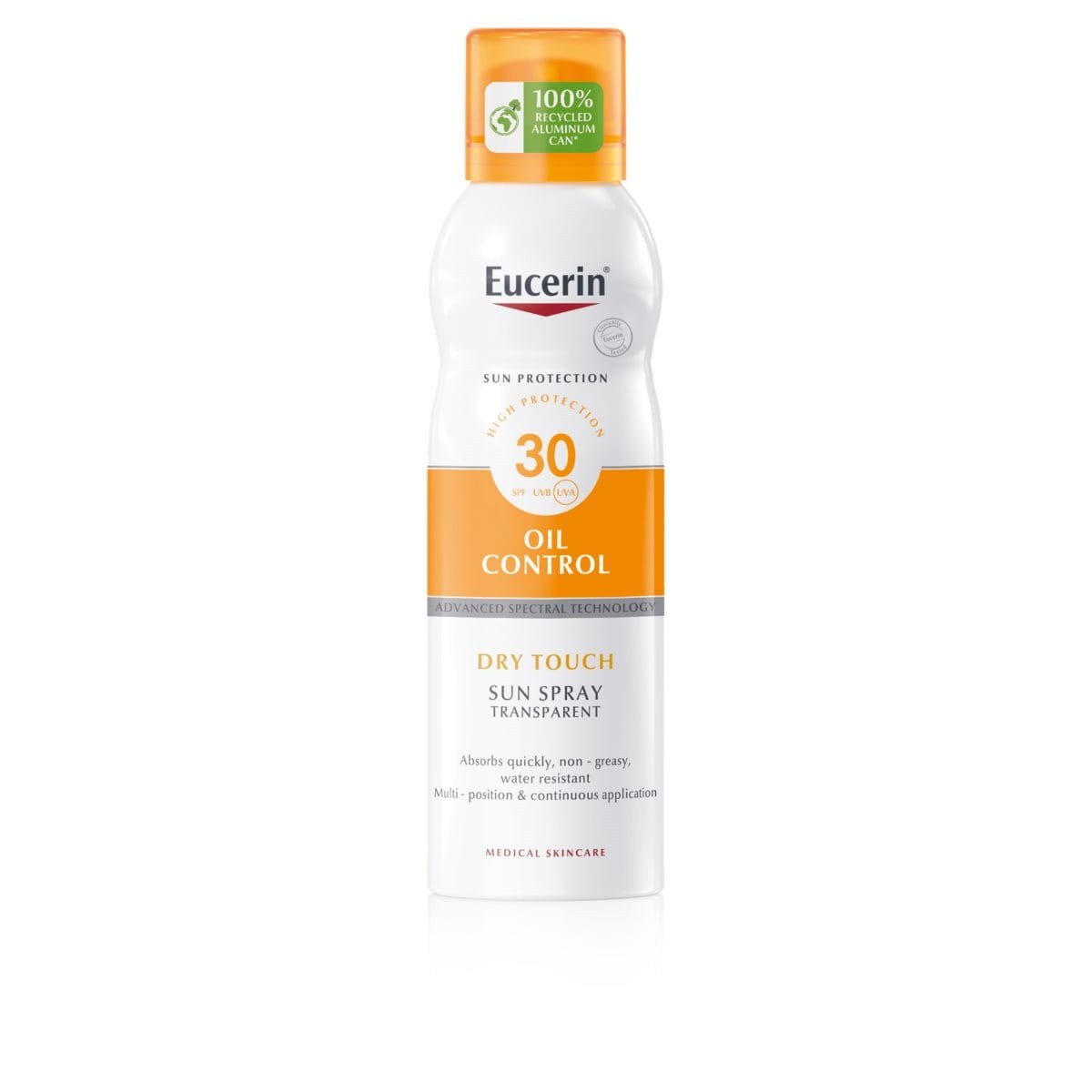 Spray invizibil pentru corp SPF 30+ Sun Protection Eucerin, 200 ml