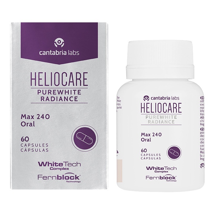 Supliment alimentar pentru piele Heliocare Purewhite Radiance Cantabria, 240 mg, 60 capsule