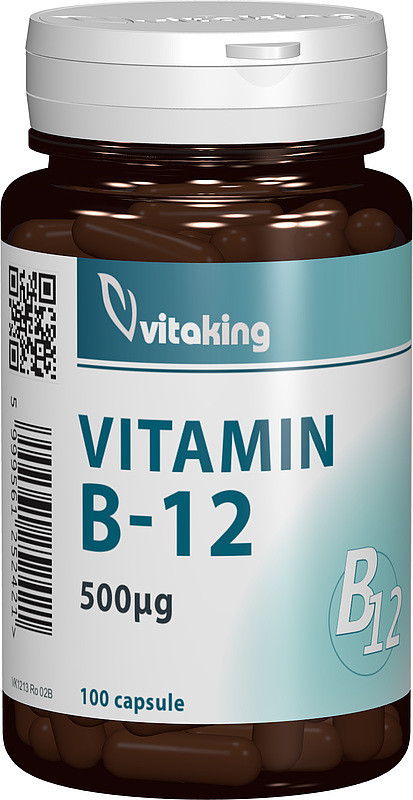 Vitamina B12 (cianocobalamina) 500 mcg Vitaking 100 capsule (TIP PRODUS: Suplimente alimentare, Concentratie: 500 mcg)