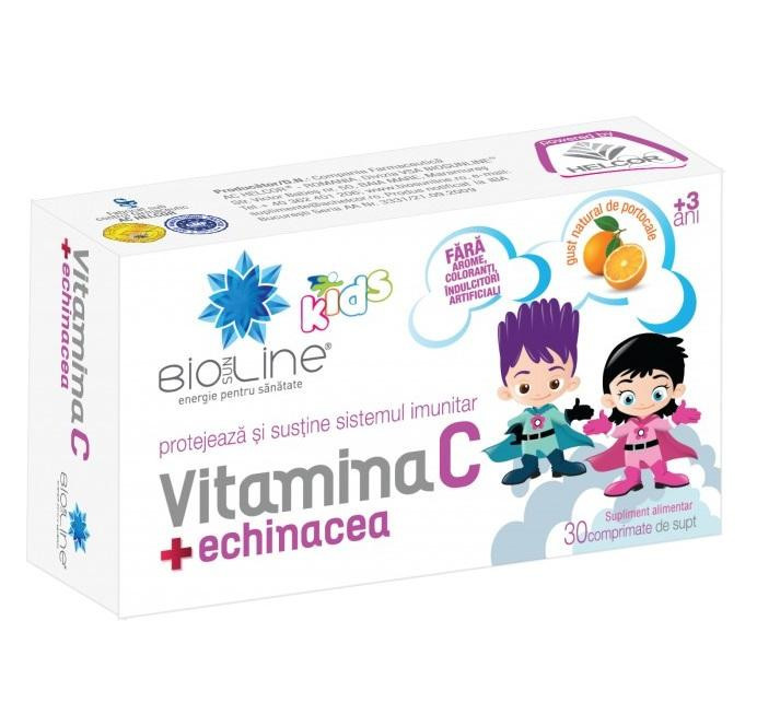 Vitamina C cu Echinacea pentru Copii Helcor 30 comprimate (Concentratie: 100 mg)