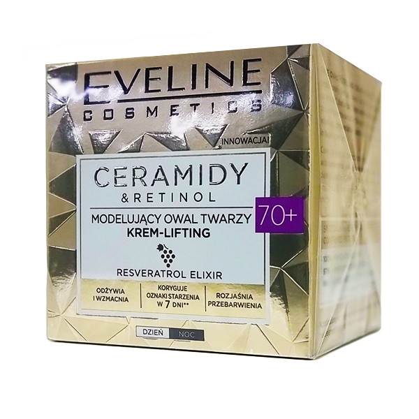 Crema modelatoare pentru lifting Eveline Cosmetics Ceramide si Retinol 70+, 50 ml