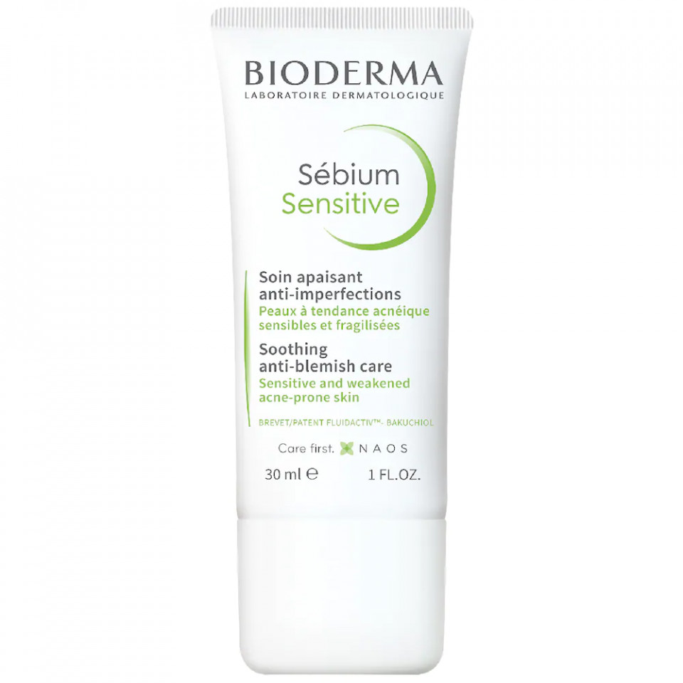 Fluid calmant si hidratant pentru pielea acneica Bioderma Sebium Sensitive, 30 ml (Concentratie: Crema, Gramaj: 30 ml)