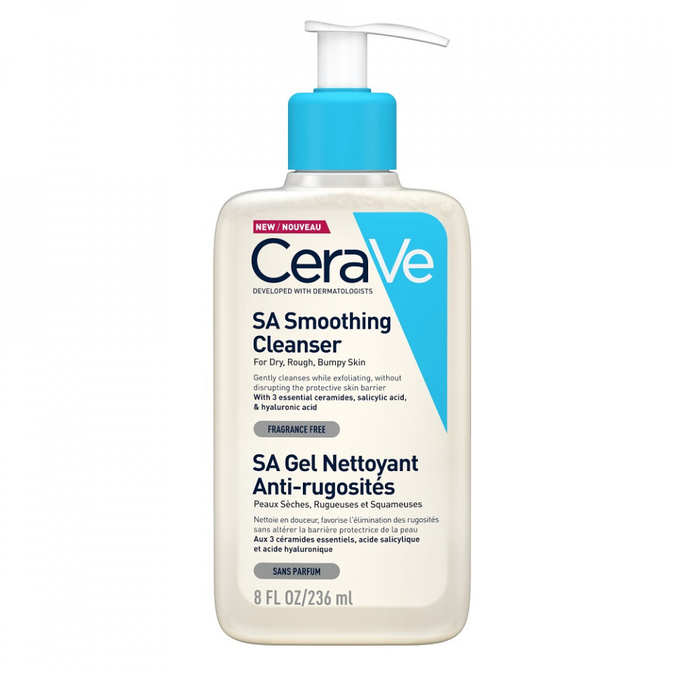 Gel de curatare anti-rugozitati Cerave pentru pielea uscata sau aspra (Gramaj: 236 ml, Concentratie: Gel de curatare)