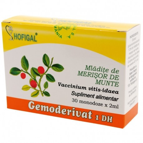 Gemoderivat din Mladite de Merisor de munte Hofigal, 30 monodoze (Ambalaj: 30 monodoze)