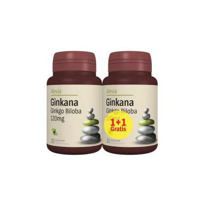 Ginkana (Ginkgo Biloba) 120 mg Alevia 30+30 comprimate (Concentratie: 120 mg)