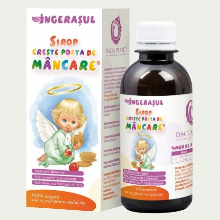 Ingerasul Sirop Creste pofta de mancare Dacia Plant 200 ml (Concentratie: pentru copii)