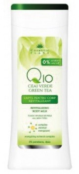 Lapte corp revitalizant Q10 + ceai verde Cosmetic Plant (Concentratie: Lapte de corp, Gramaj: 200 ml