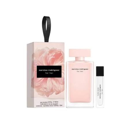 Narciso Rodriguez For Her, Set Femei: Apă de Parfum 100 ml + PURE MUSC Apă de Parfum 10 ml