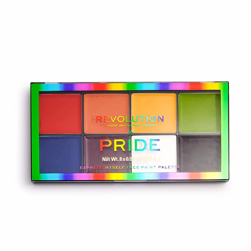 Paleta Makeup Revolution X Pride Express Myself Face Paint Palette, 8 x 2 Gr