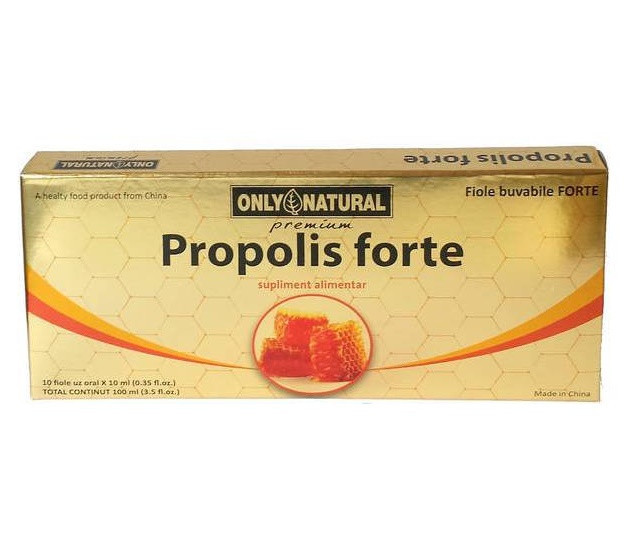 Propolis Forte 1500 mg Only Natural 10 fiole (Concentratie: 1500 mg)