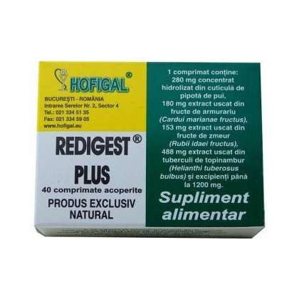 Redigest Plus Hofigal 40 comprimate (Concentratie: 1200 mg)