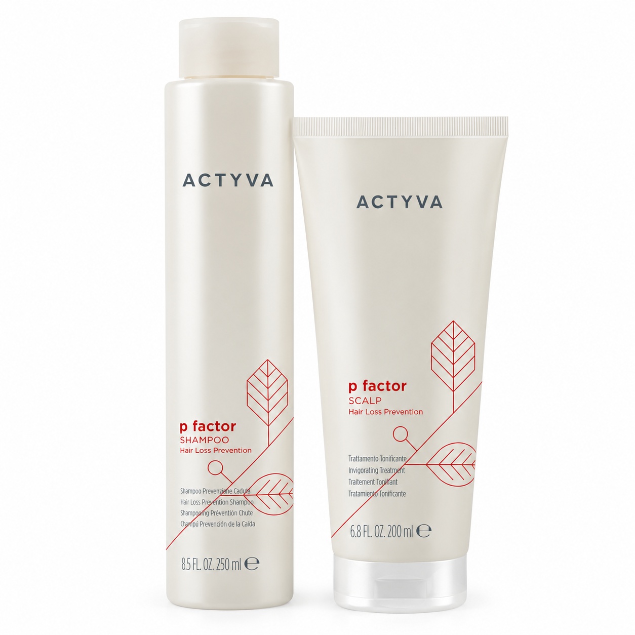 Set anti-caderea parului Kemon Actyva P Factor, Sampon 250 ml + Tratament 200 ml