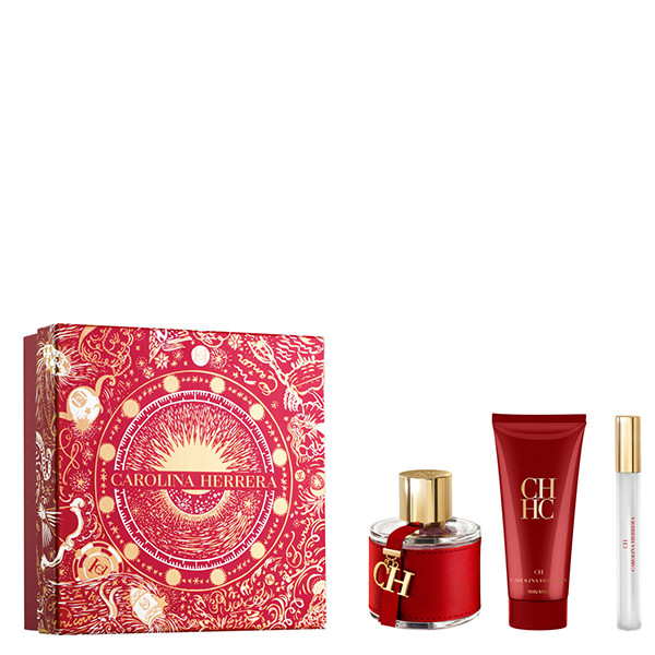 Set cadou Carolina Herrera CH Woman, Femei, Apa de Toaleta, 100 ml + Lotiune de corp 100 ml + mini Apa de parfum, 10 ml