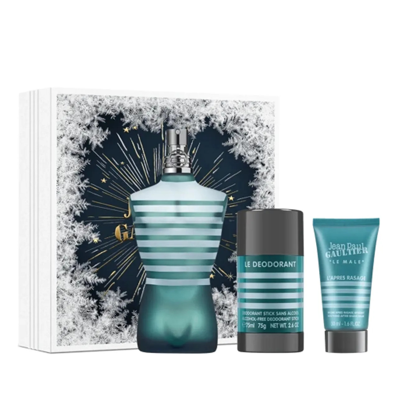 Set Cadou Jean Paul Gaultier Le Male, Barbati, Apa de Toaleta, 125 ml + Balsam dupa barbierit 50Ml + Deodorant Stick, 75G