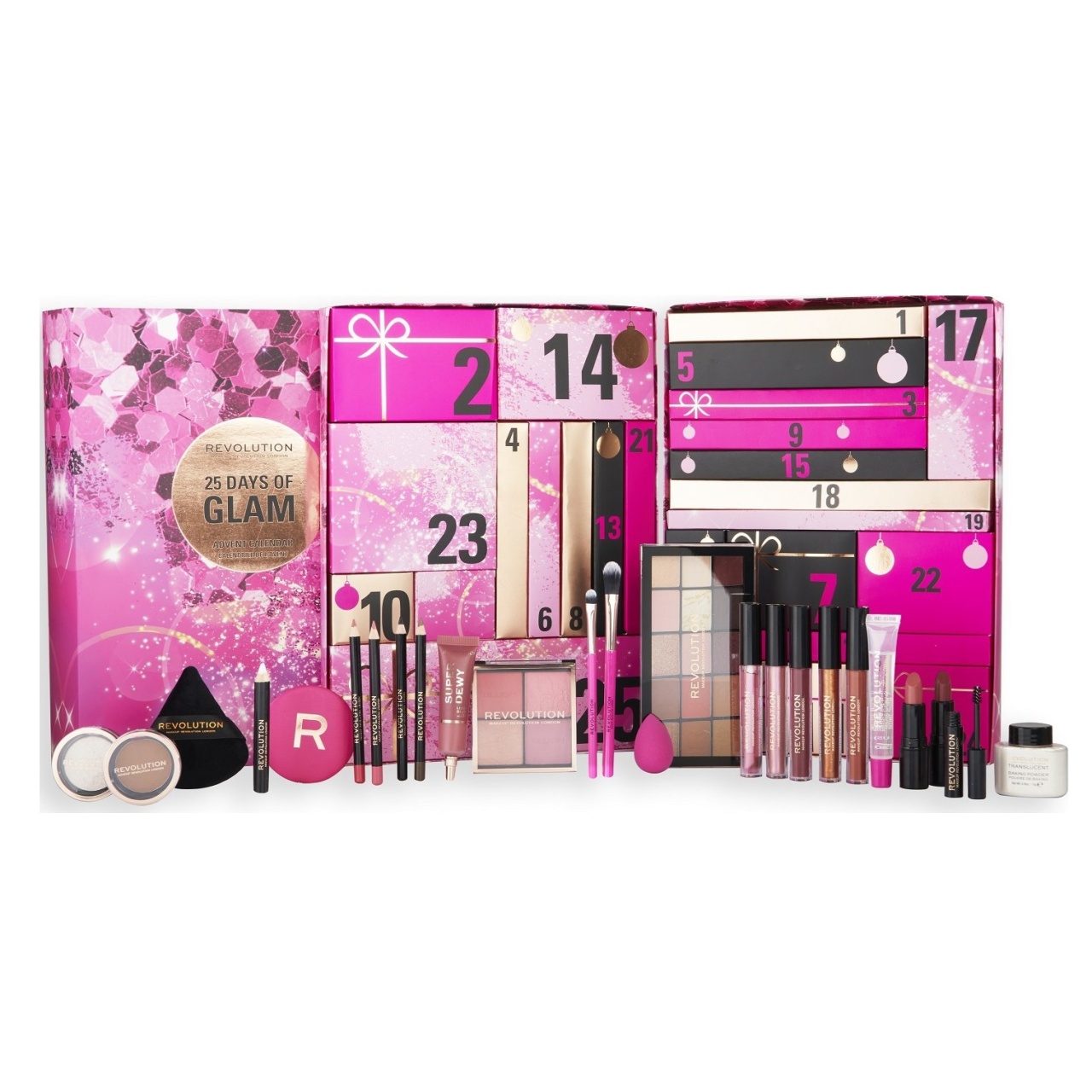 Set de machiaj Makeup Revolution Advent Calendar 24 Days of Glam Eu