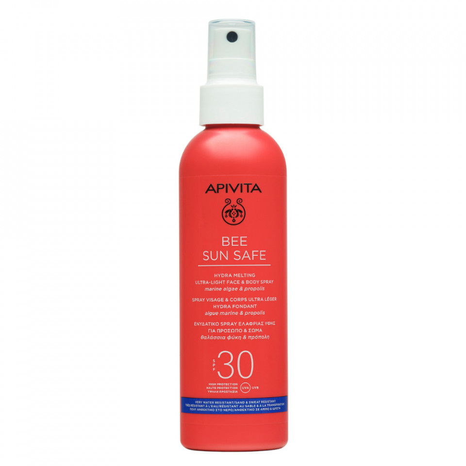 Spray protectie solara corp si ten SPF30 Bee Sun Safe Apivita, 200 ml