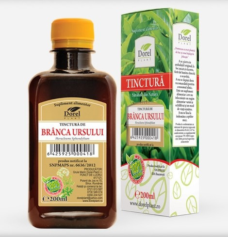 Tinctura de Branca Ursului Dorel Plant 200/500 ml (Ambalaj: 200 ml)