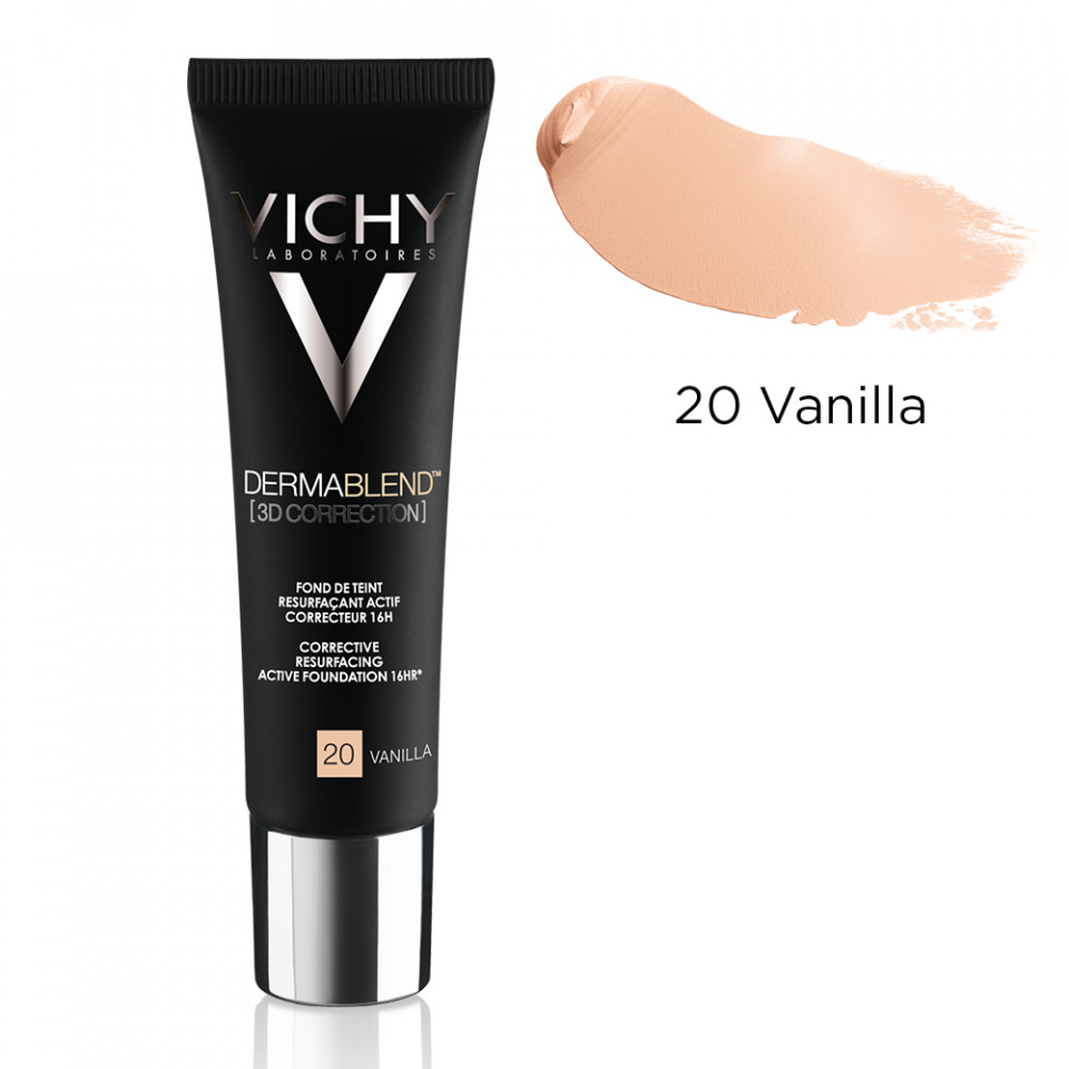 Vichy DermaBlend 3D Correction Fond de ten corector cu actiune de nivelare 16h SPF25 (Concentratie: 