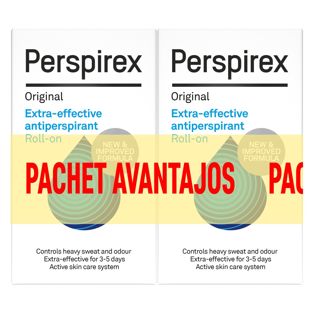 Antiperspirant roll-on Perspirex Original (Concentratie: Roll-On, Gramaj: 2 x 20 ml)