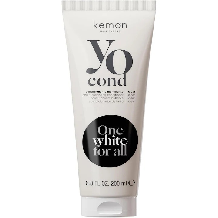 Balsam Nuantator Neutru Kemon Yo Cond Clear, pentru Stralucire si Hidratare fara Modificarea Culorii, 200 ml