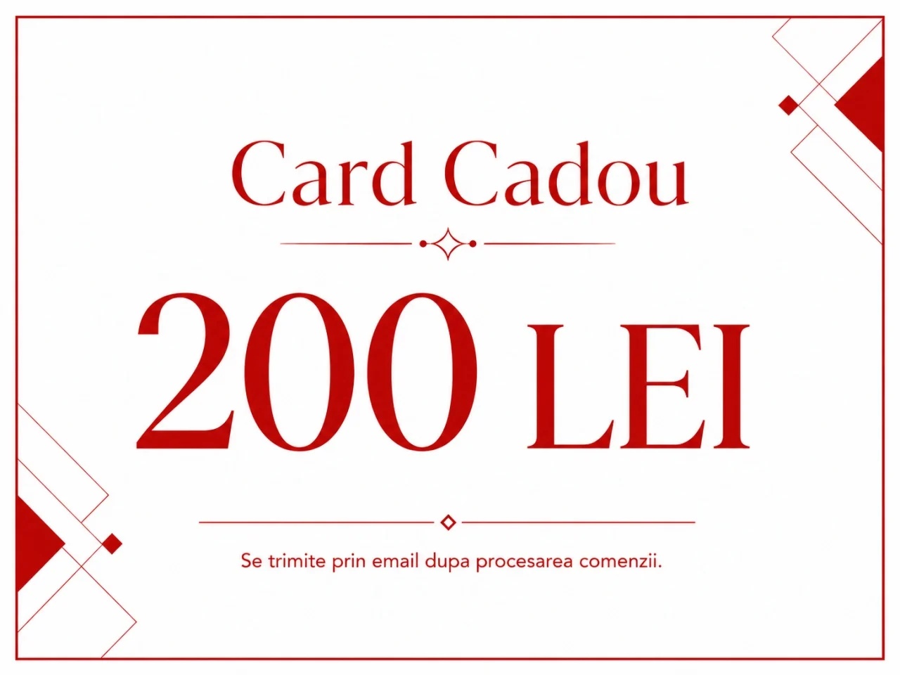 Card Cadou Electronic Hiris 200 Lei - Parfumuri si Cosmetice Premium