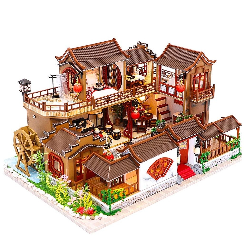 Casuta DIY tip miniatura – model asiatic detaliat, de construit si decorat manual