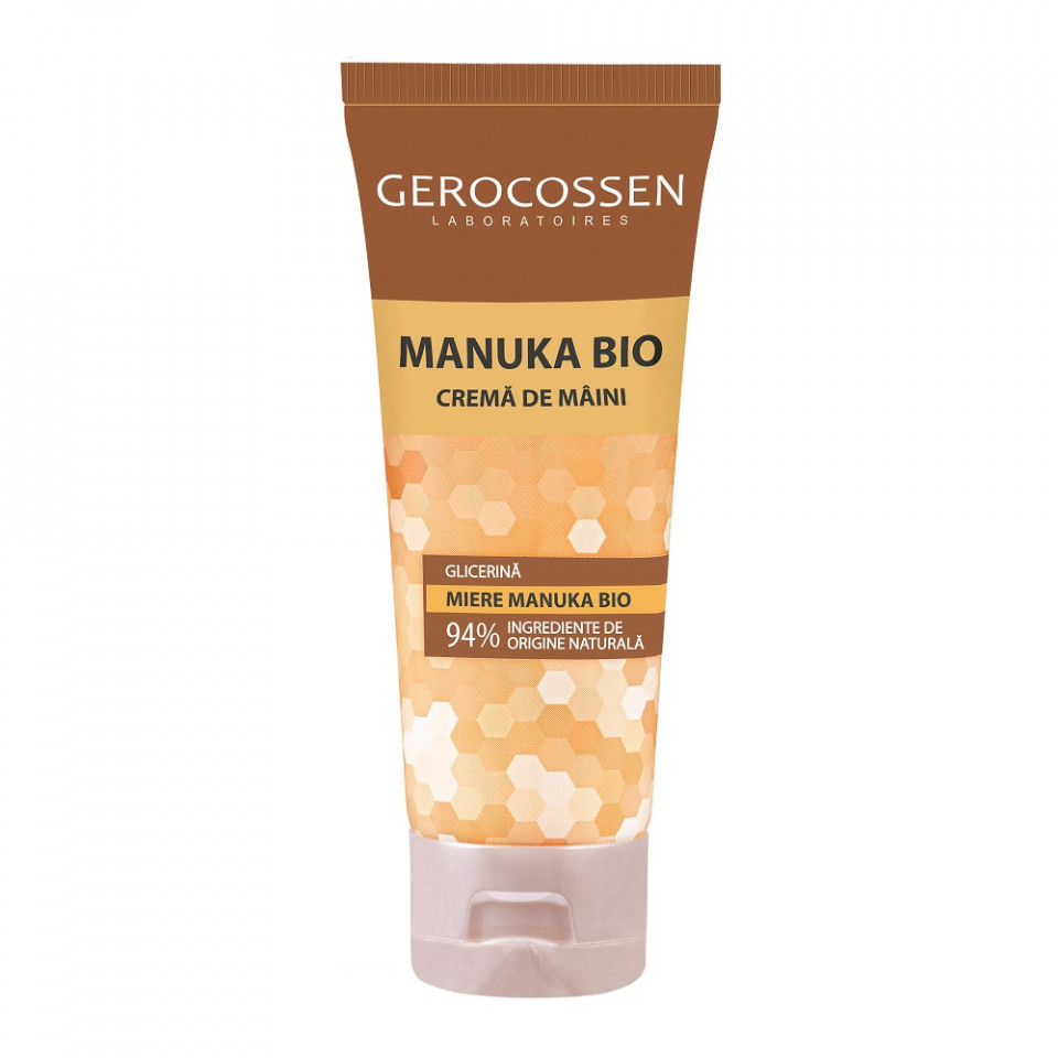 Crema de maini cu miere Manuka Bio, 75 ml, Gerocossen (Gramaj: 75 ml)