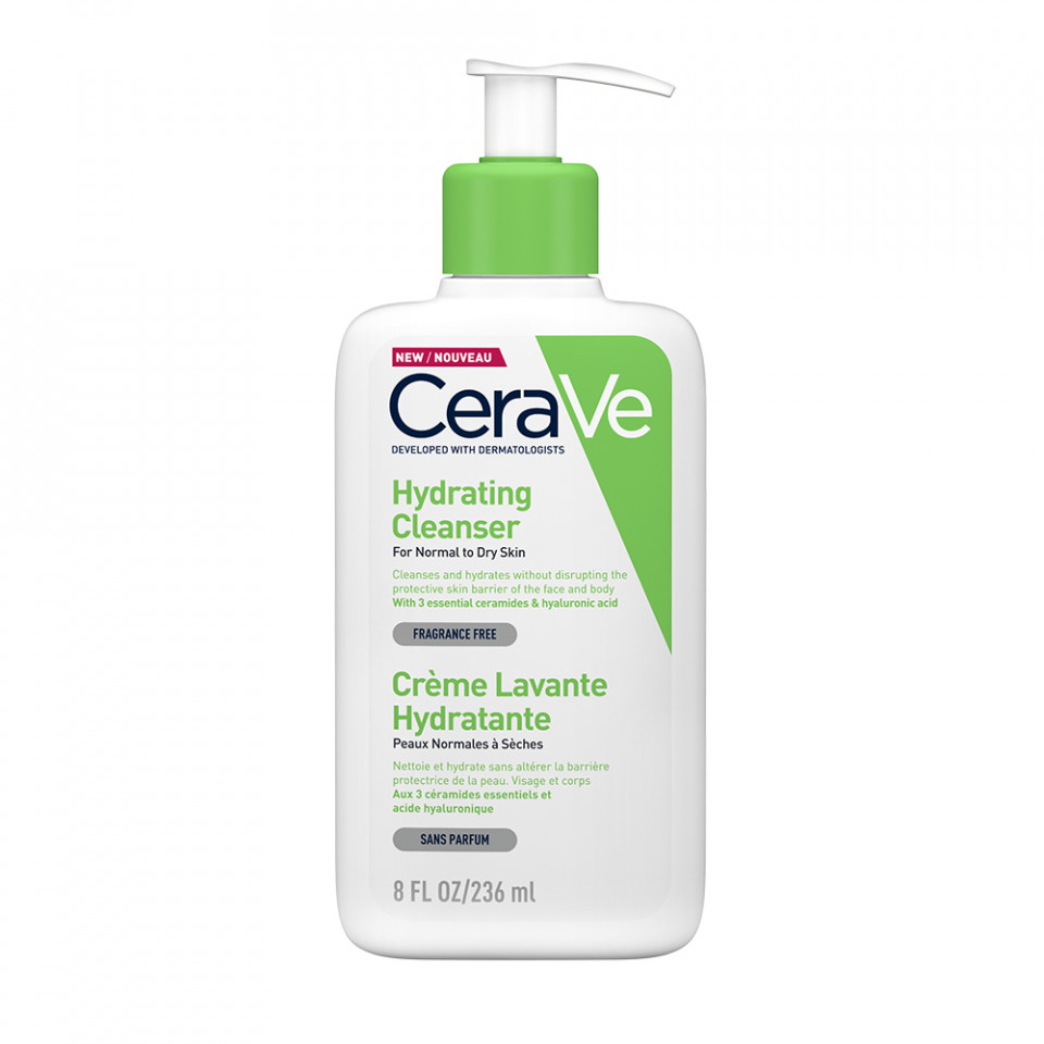 Gel de spalare hidratant Cerave pentru piele normal-uscata (Concentratie: Gel de curatare, Gramaj: 473 ml)