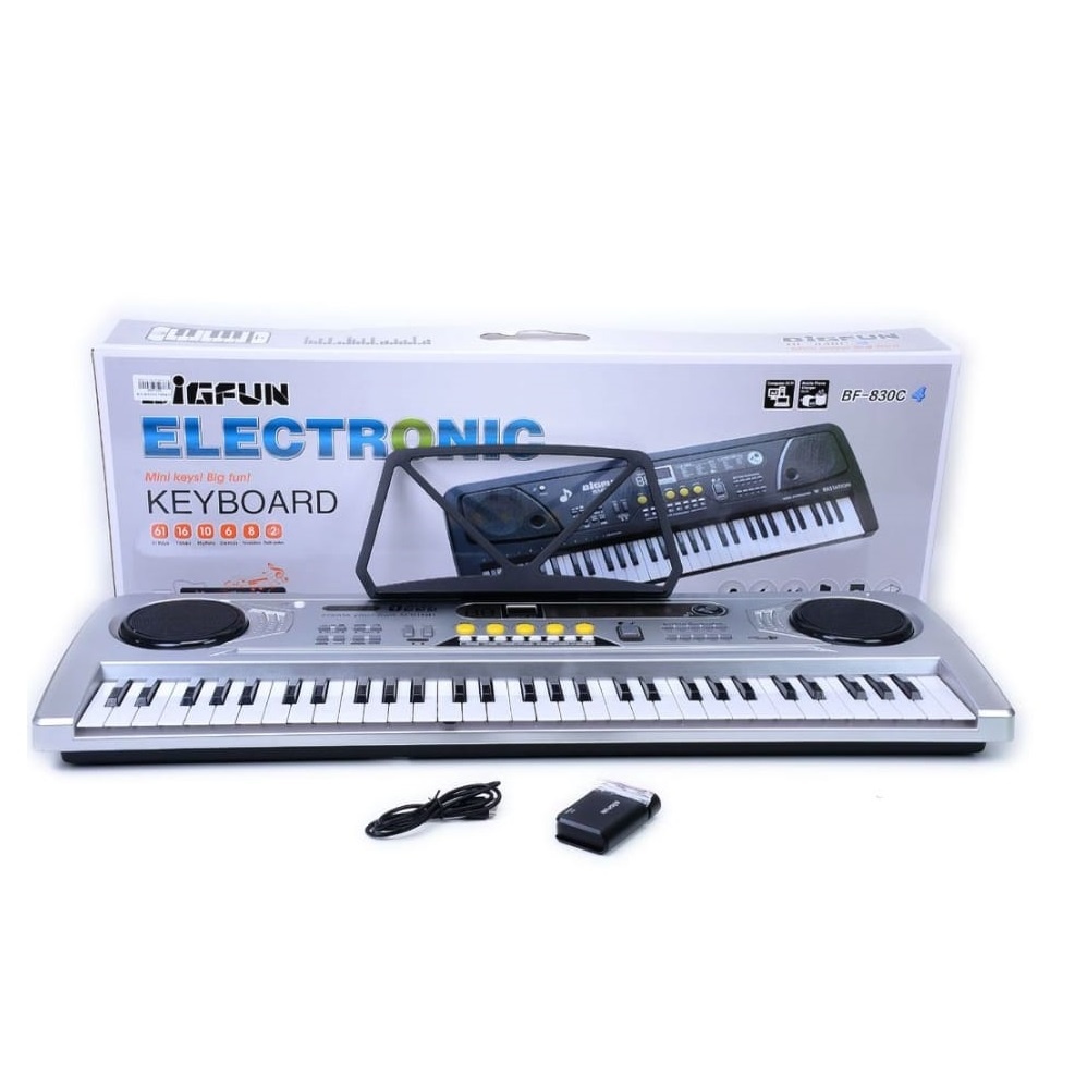 Orga electronica cu 61 clape cu microfon, linie audio, linie USB/MP3