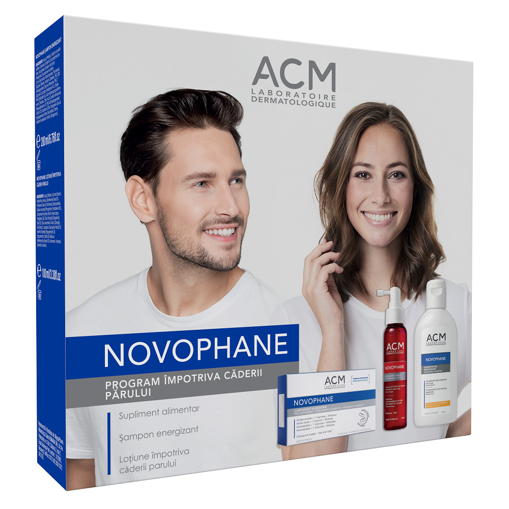 Pachet ACM, Sampon, Lotiune si Capsule Novophane (Concentratie: Sampon, Gramaj: 200 ml)