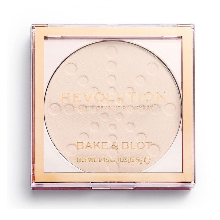 Pudra de obraz Makeup Revolution, Bake And Blot (Concentratie: Pudra, Gramaj: 5,5 g, CULOARE:  Lace)