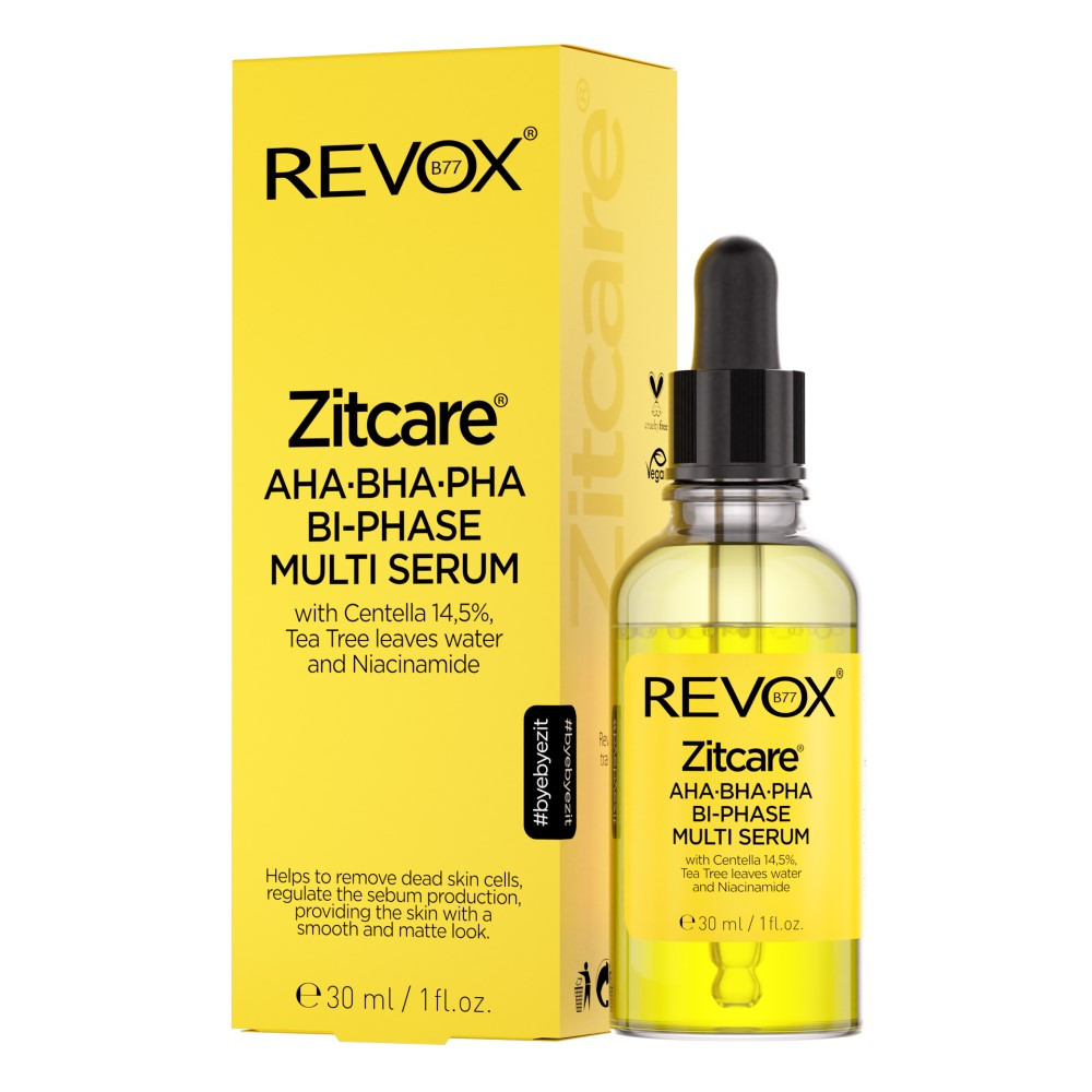 Ser bifazic cu AHA BHA PHA Revox Zitcare, 30 ml