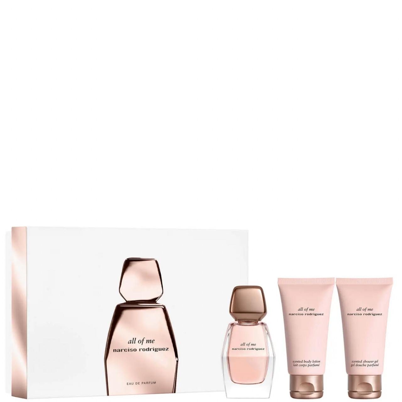 Set ca dou All Of Me Narciso Rodriguez, Femei Apa de Parfum 50 ml + Lotiune de corp, 50 ml + Gel de 