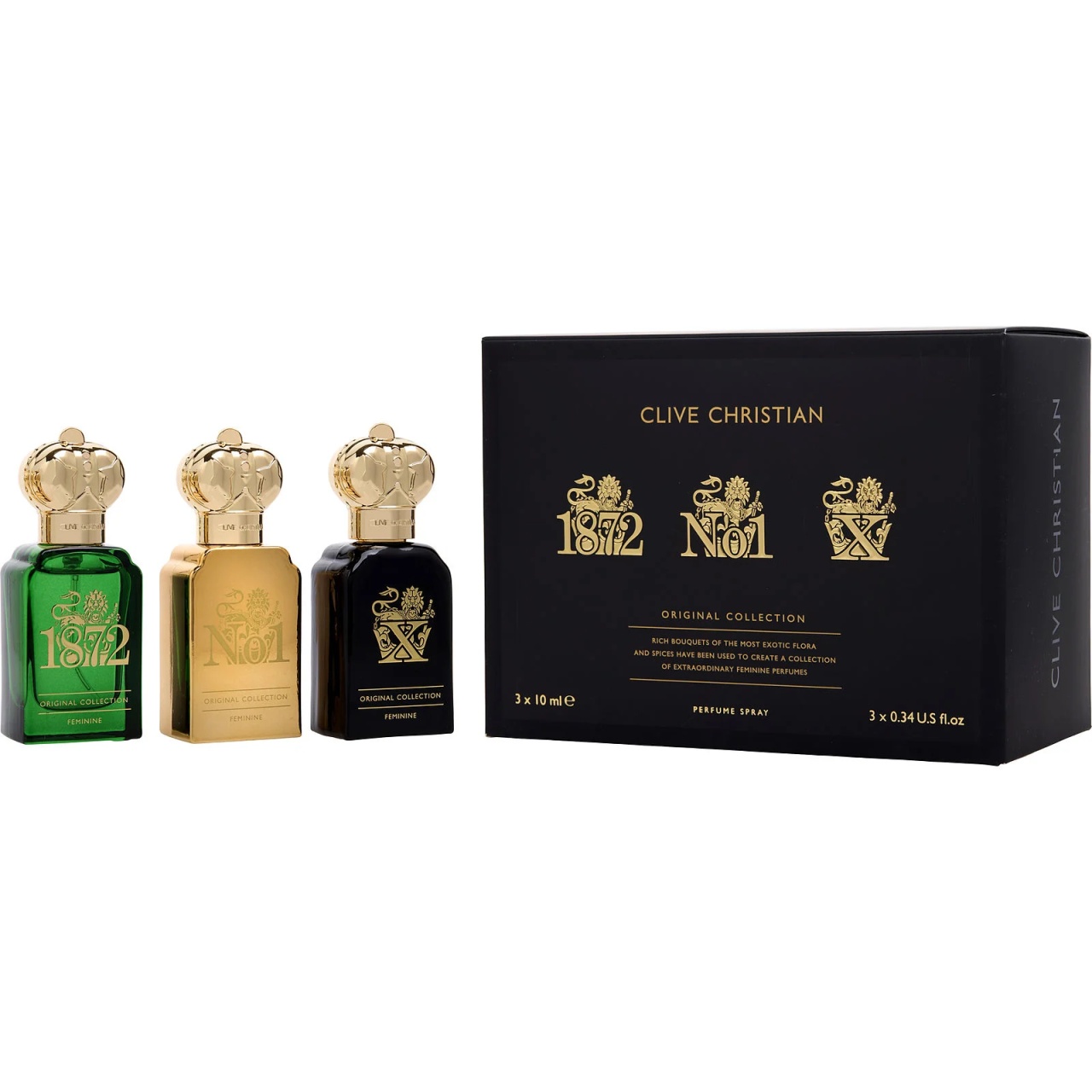 Set Clive Christian Parfum Femei Crown Collection, 1872, No.1, X, 3x10ml